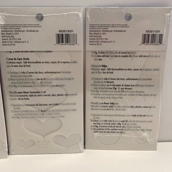 4 Simplicity EZ Quilting Template Stencils Fabric Paper Crafts Scrapbook - Picture 12 of 13